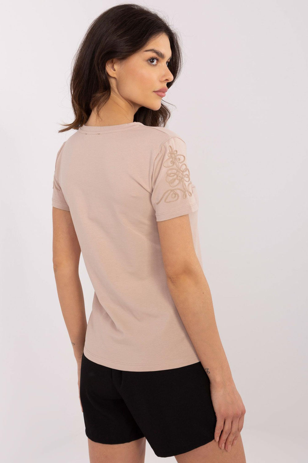 Tshirt Damski Model RV-TS-A518.39 Beige - Relevance - obrazek 3