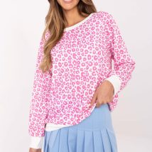 Bluzka Model MI-BZ-M742.86 White/Pink – Italy Moda