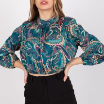 Bluzka Model DHJ-BZ-15170.39 Morski – Italy Moda