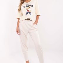 Spodnie Dresowe Model DHJ-SP-20316.16 Light Beige – Italy Moda