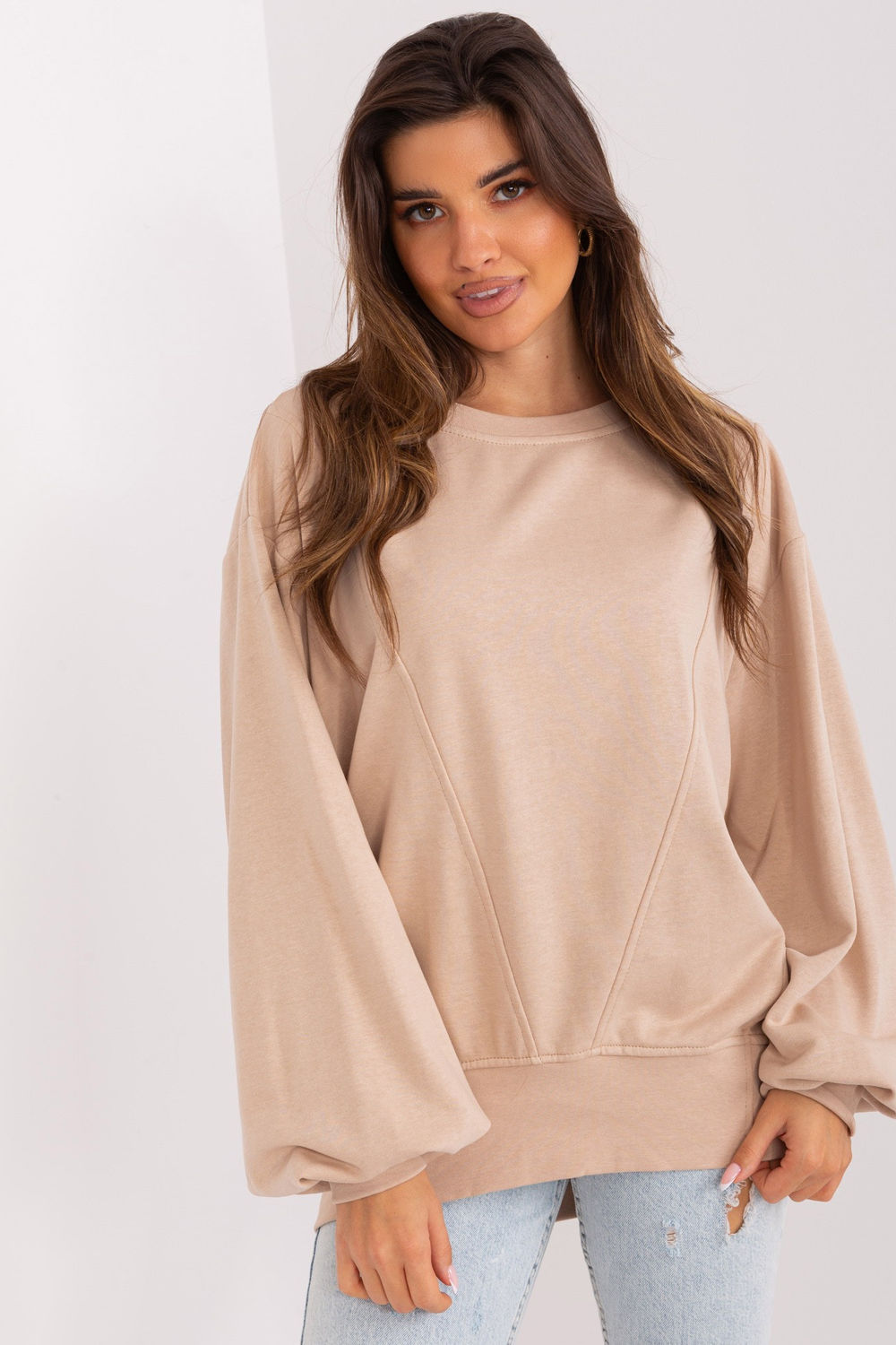 Bluza Damska Model EM-BL-716.14 Beige - Ex Moda