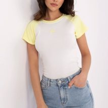 T-shirt Damski Model NM-TS-V7940.17 White/Yellow – NM