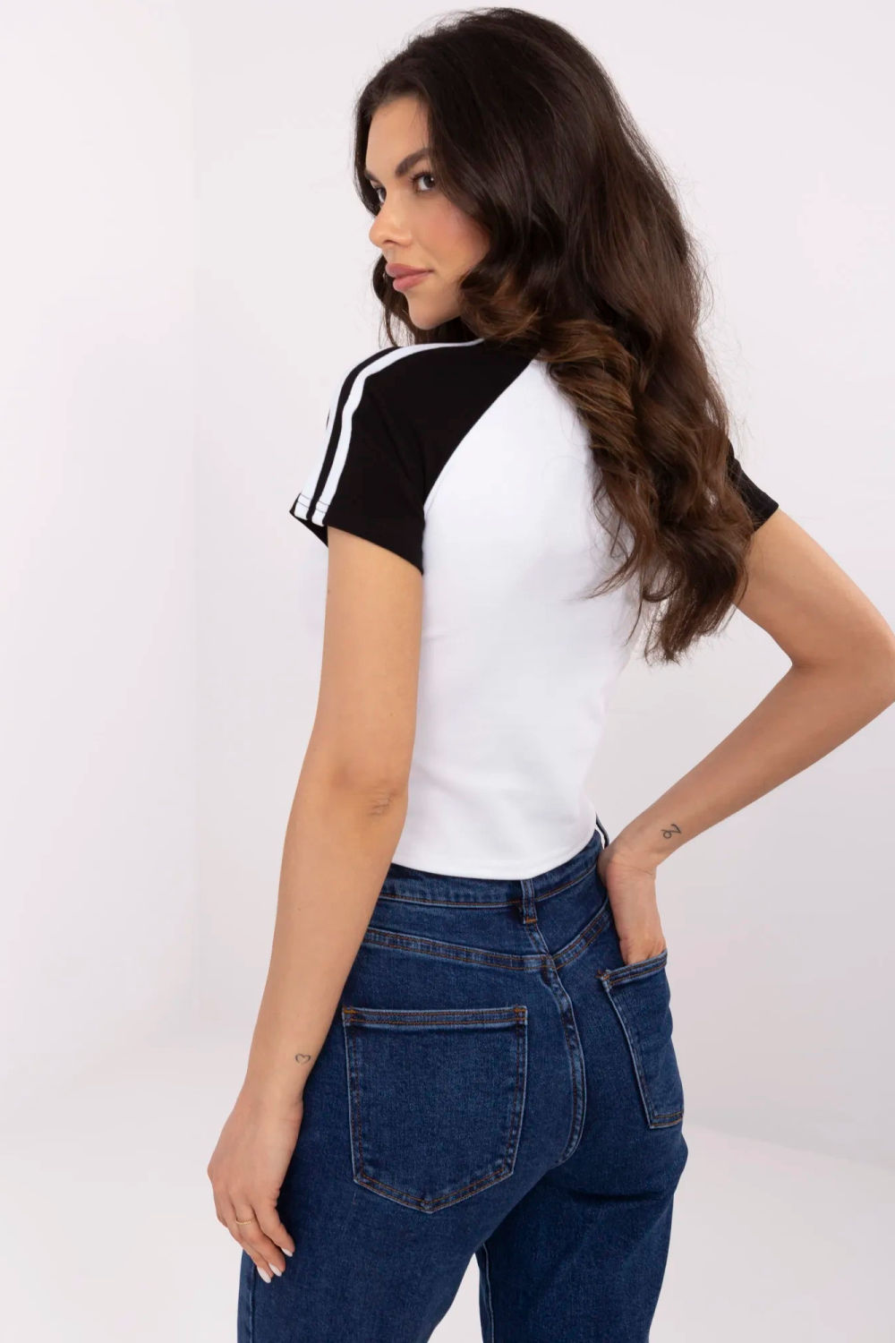 Tshirt Damski Model NM-TS-NG3772.82 White/Black - NM - obrazek 4