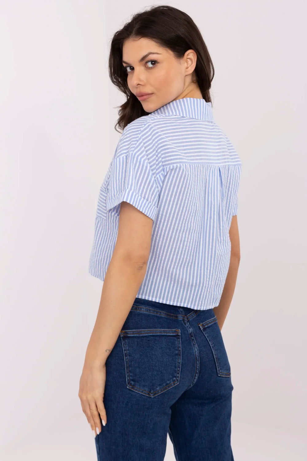 Koszula Damska Model NM-KS-KA-01148.50P White/Blue - NM - obrazek 4