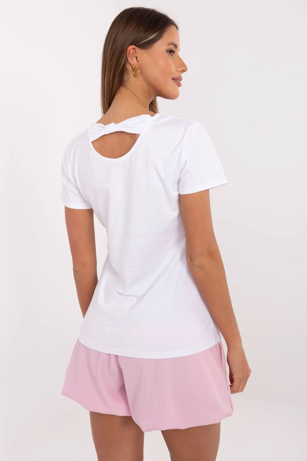 Tshirt Damski Model NM-TS-NG25285.74P White/Pink - NM - obrazek 4