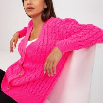 Sweter Kardigan Model LC-SW-8036.74P Fluo Pink – Rue Paris