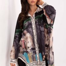 Koszula Damska Model IT-KS-18729.12 Black – Rue Paris