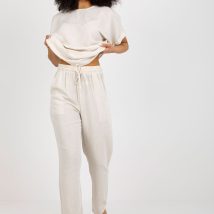 Spodnie Komplet Model WN-KMPL-VE41/42.05 Light Beige – Rue Paris