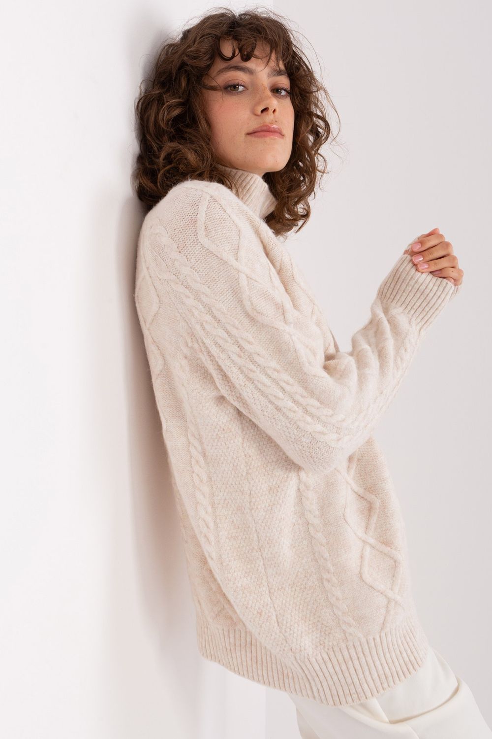 Golf Damski Model AT-SW-2355-2.12P Light Beige - AT - obrazek 3