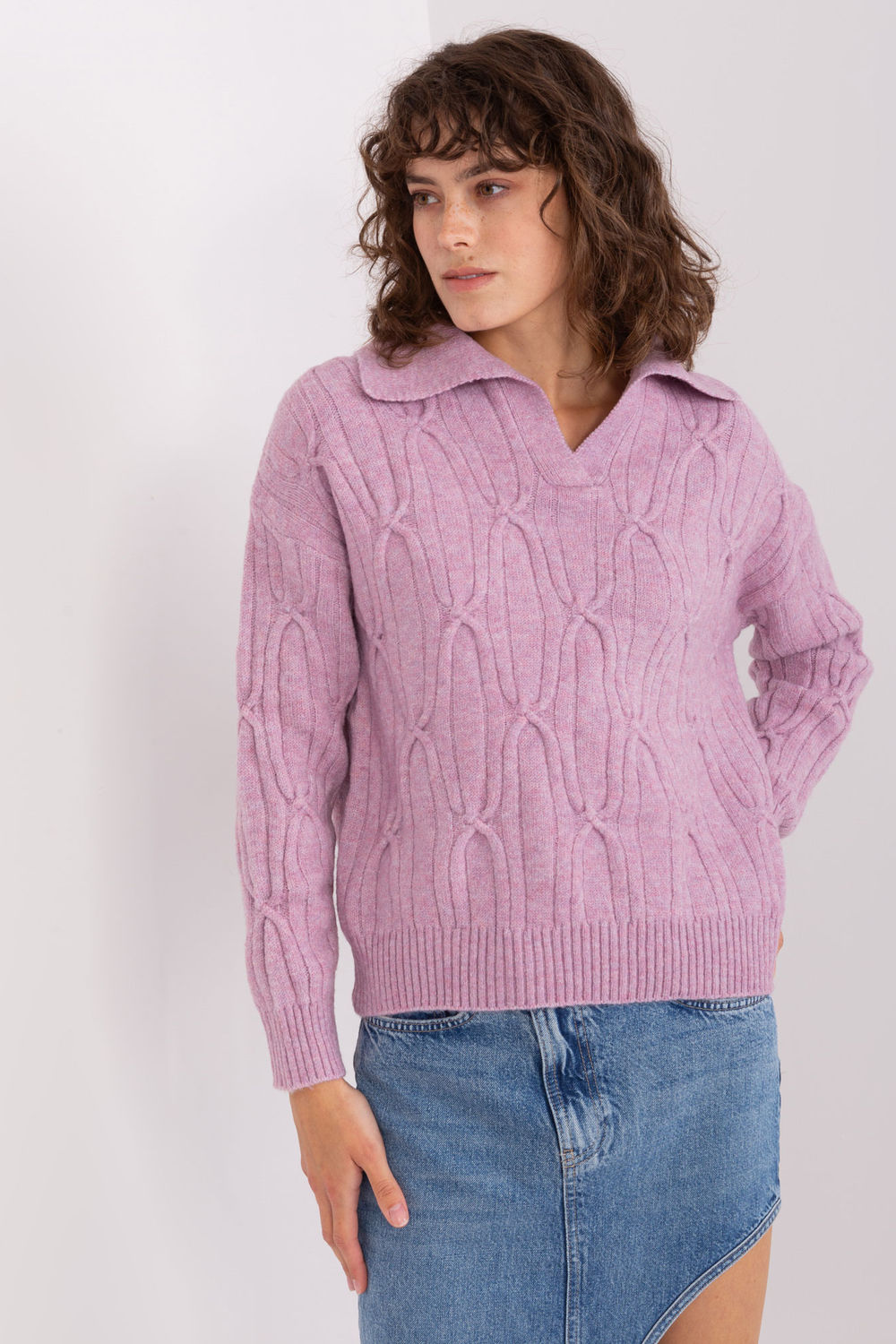 Sweter Damski Model AT-SW-2349-2.96 Light Violet - AT