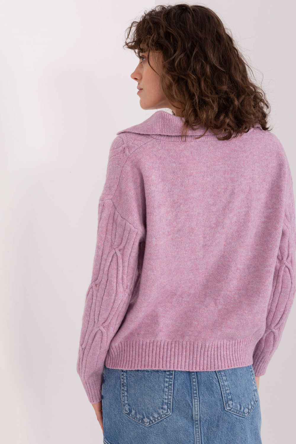 Sweter Damski Model AT-SW-2349-2.96 Light Violet - AT - obrazek 4