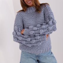 Sweter Damski Model AT-SW-2382.97P Grey/Blue – AT