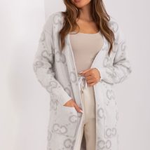 Sweter Kardigan Model AT-SW-23401-A.86 Light Grey – AT
