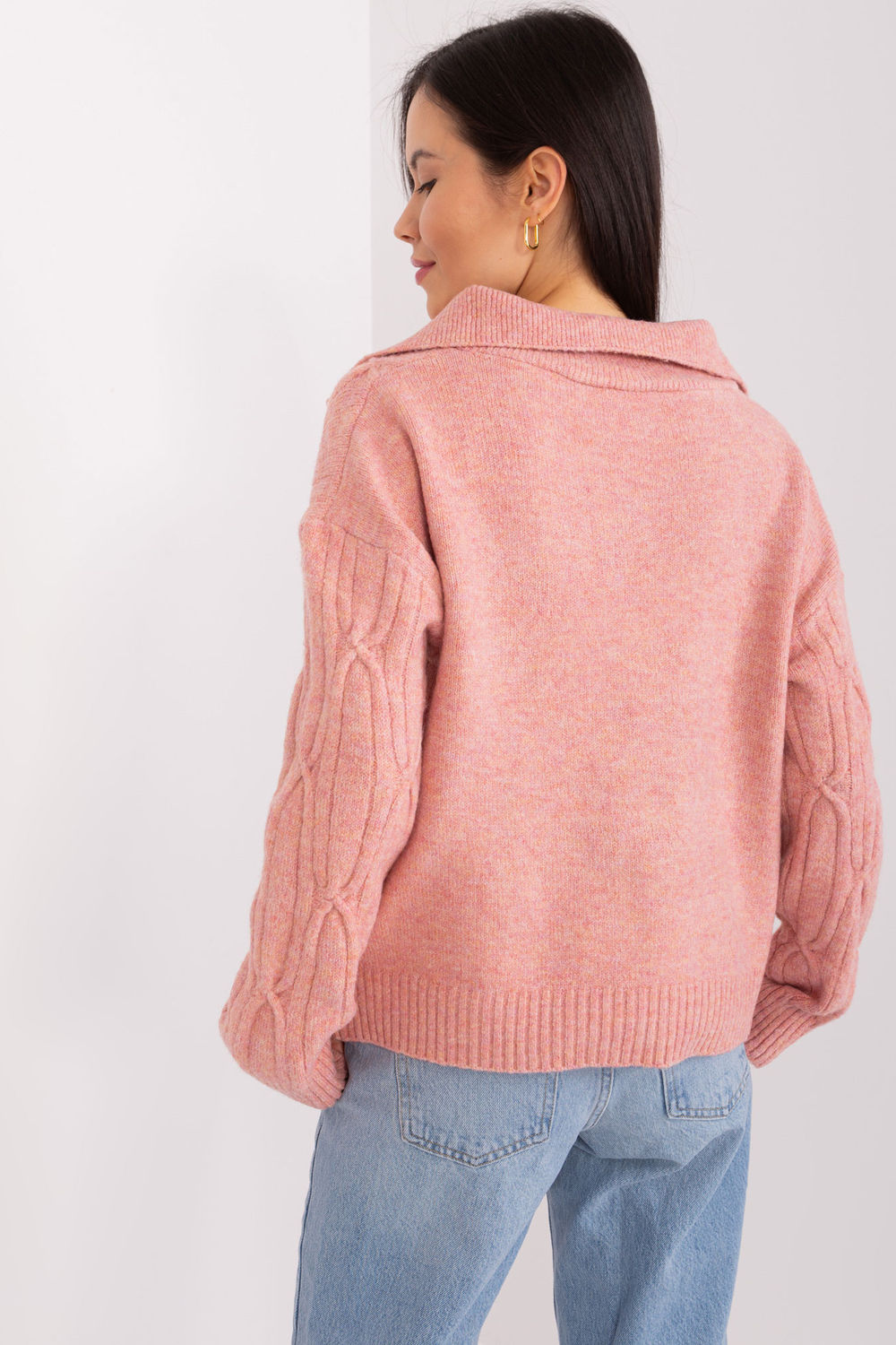 Sweter Damski Model AT-SW-2349-2.96 Dark Pink - AT - obrazek 4