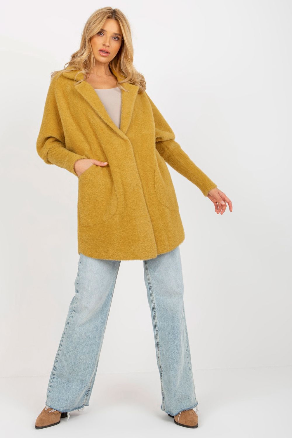 Płaszcz Damski Model MBM-PL-1517.00P Dark Yellow - MBM - obrazek 3