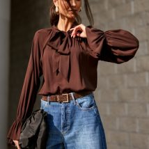 Bluzka Model Isabel CBR BLU0217 Dark Brown – Roco Fashion