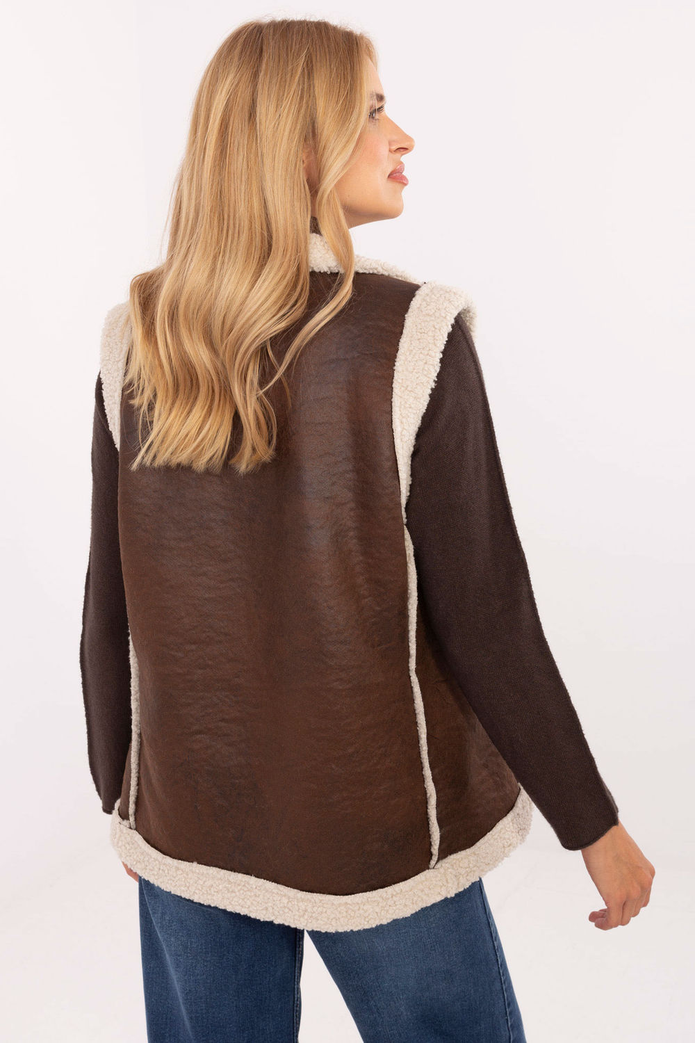 Kamizelka Model IT-KZ-96917.69 Brown - Factory Price - obrazek 4