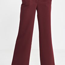 Spodnie z zakładkami wide leg SD102 Bordo – Nife