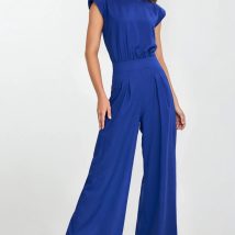 Kombinezon z rayonu z nogawkami palazzo KM42 Indygo – Nife