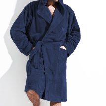 Szlafrok Męski Model Iwo Navy Blue – L&L collection