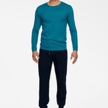 Piżama Męska Model Badge 40040-67X Turkus/Black – Henderson