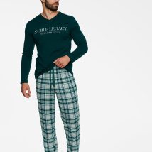 Piżama Męska Model Town 40074-77X Green/Grey – Henderson
