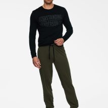 Piżama Męska Model Badge 40040-99X Black/Khaki – Henderson