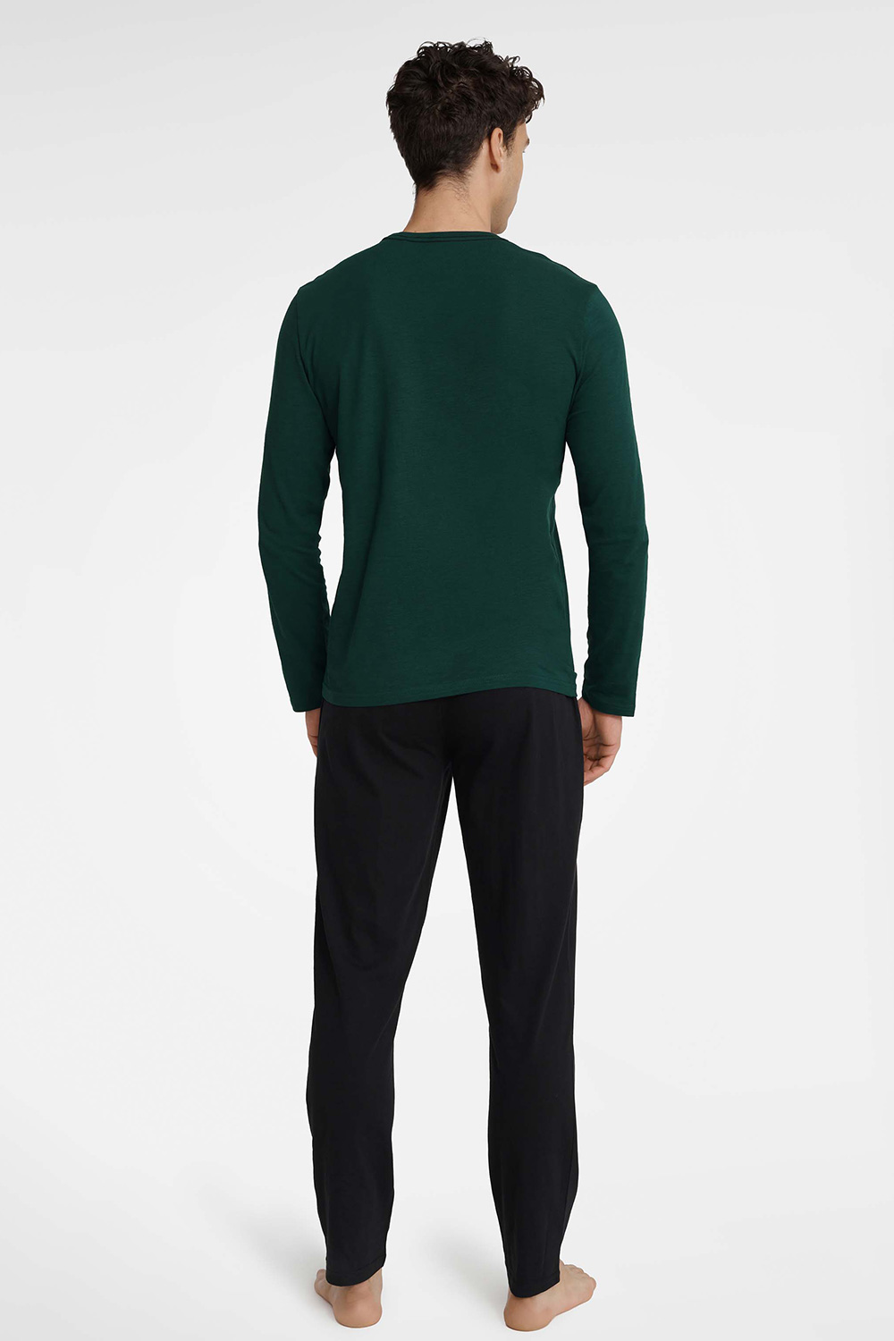 Piżama Męska Model Imress 40952-79X Dark Green/Black - Henderson - obrazek 3