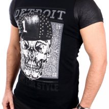 Tshirt Męski Model 17168 Black – YourNewStyle