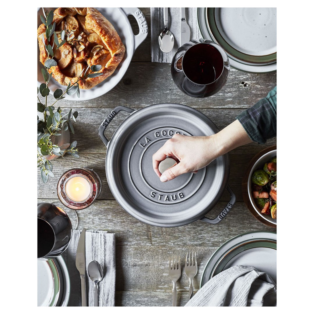 STAUB Garnek żeliwny okrągły 40500-246-0 3,8l grafitowy - obrazek 5