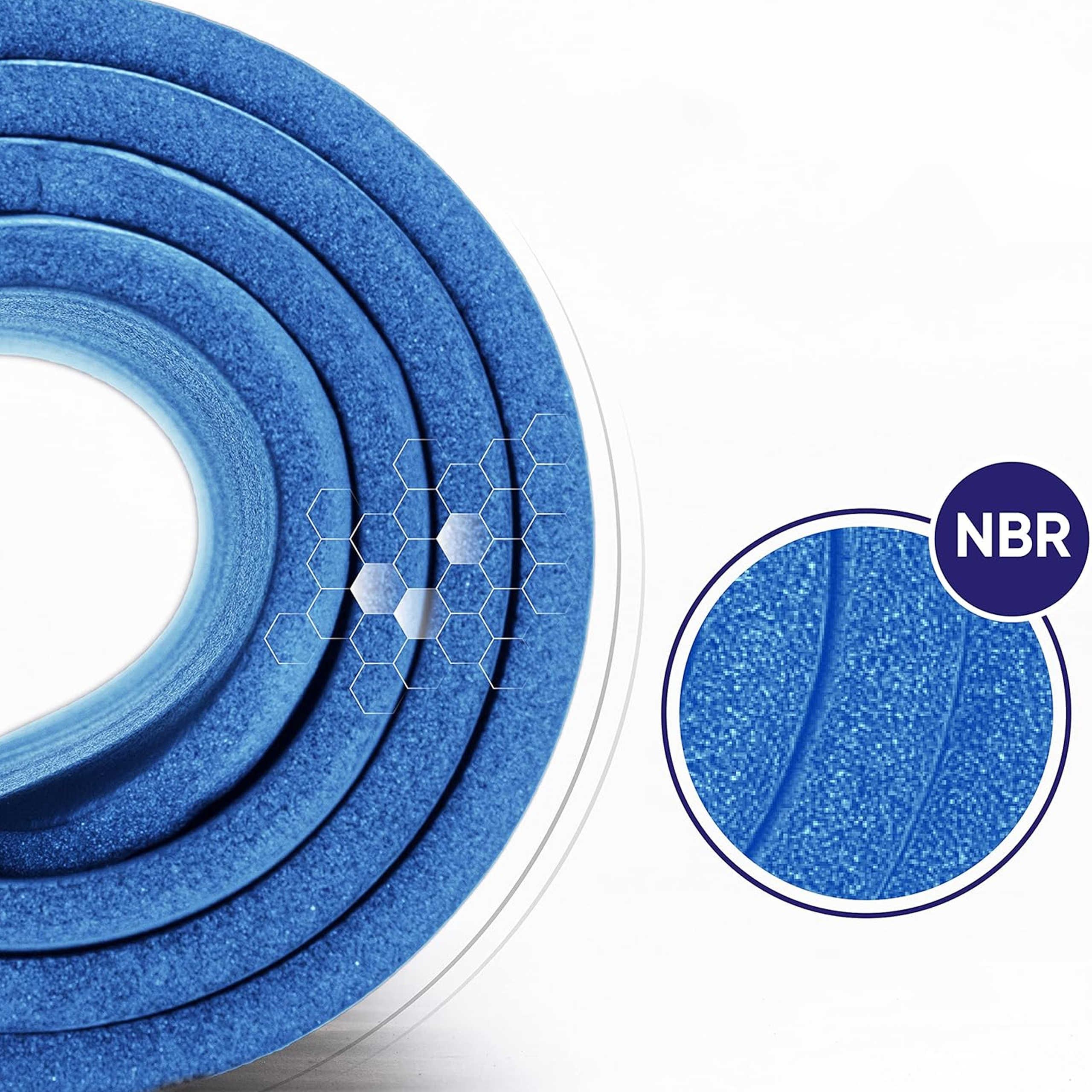 MATA GIMNASTYCZNA DO ĆWICZEŃ JOGI PILATESU FITNESS KARIMATA GRUBA NBR DUŻA - obrazek 4