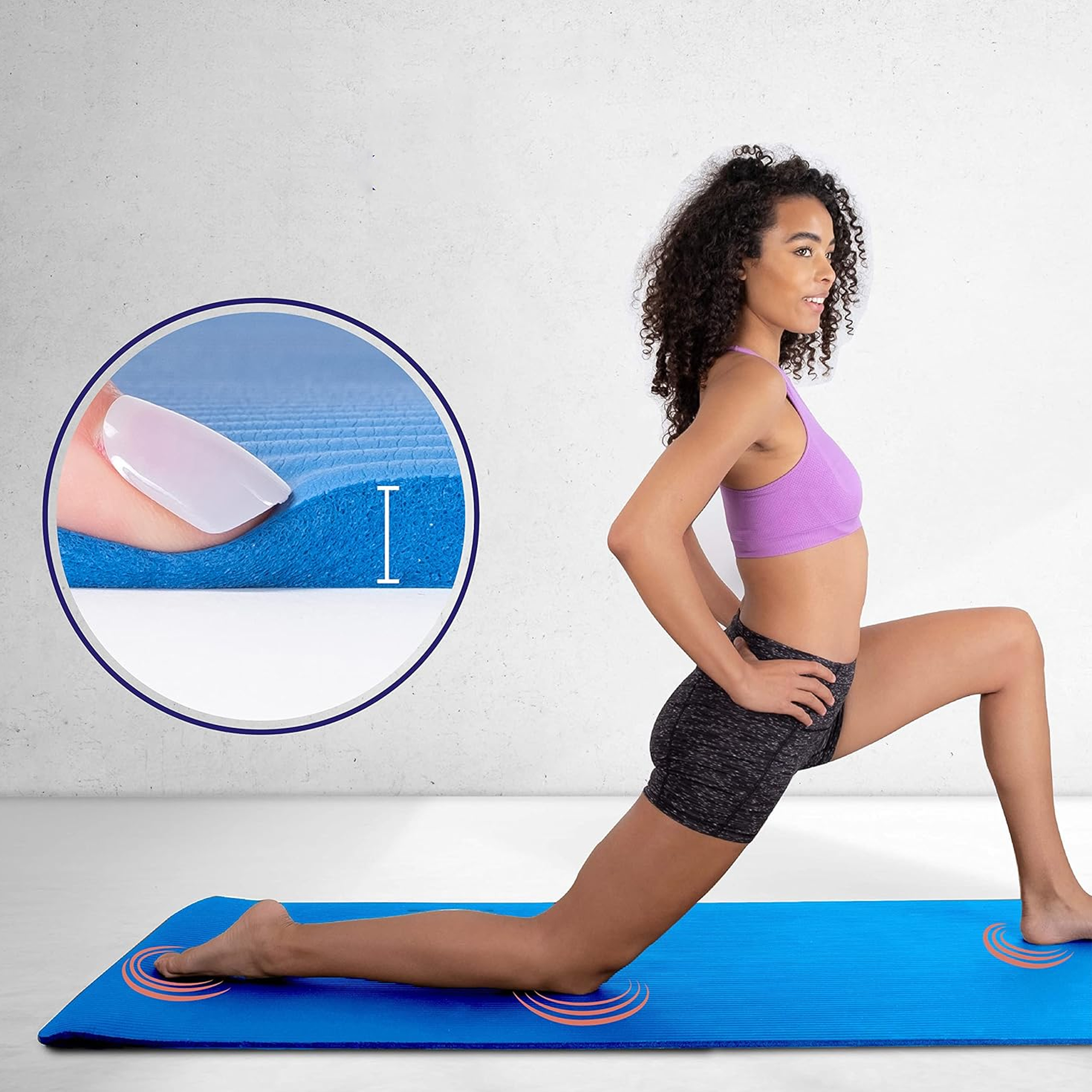 MATA GIMNASTYCZNA DO ĆWICZEŃ JOGI PILATESU FITNESS KARIMATA GRUBA NBR DUŻA - obrazek 6