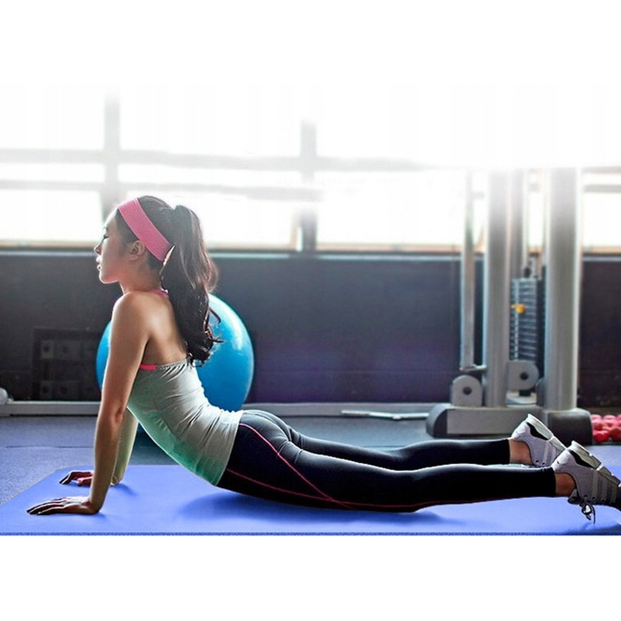 MATA GIMNASTYCZNA DO ĆWICZEŃ JOGI PILATESU FITNESS KARIMATA GRUBA NBR DUŻA - obrazek 9