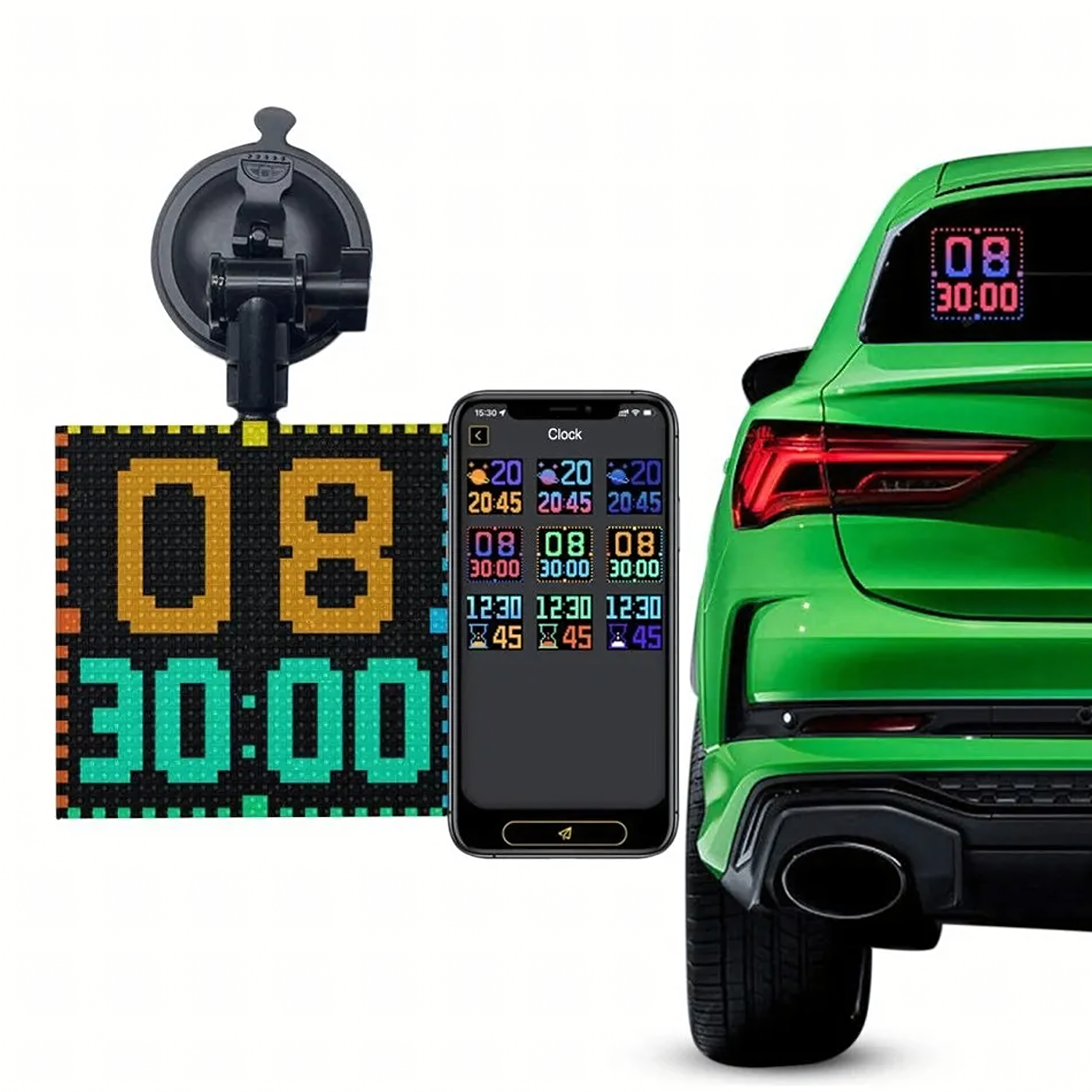 Inteligentny Ekran Led na Tylną Szybę Szamochodu Wyświetlacz Animacji