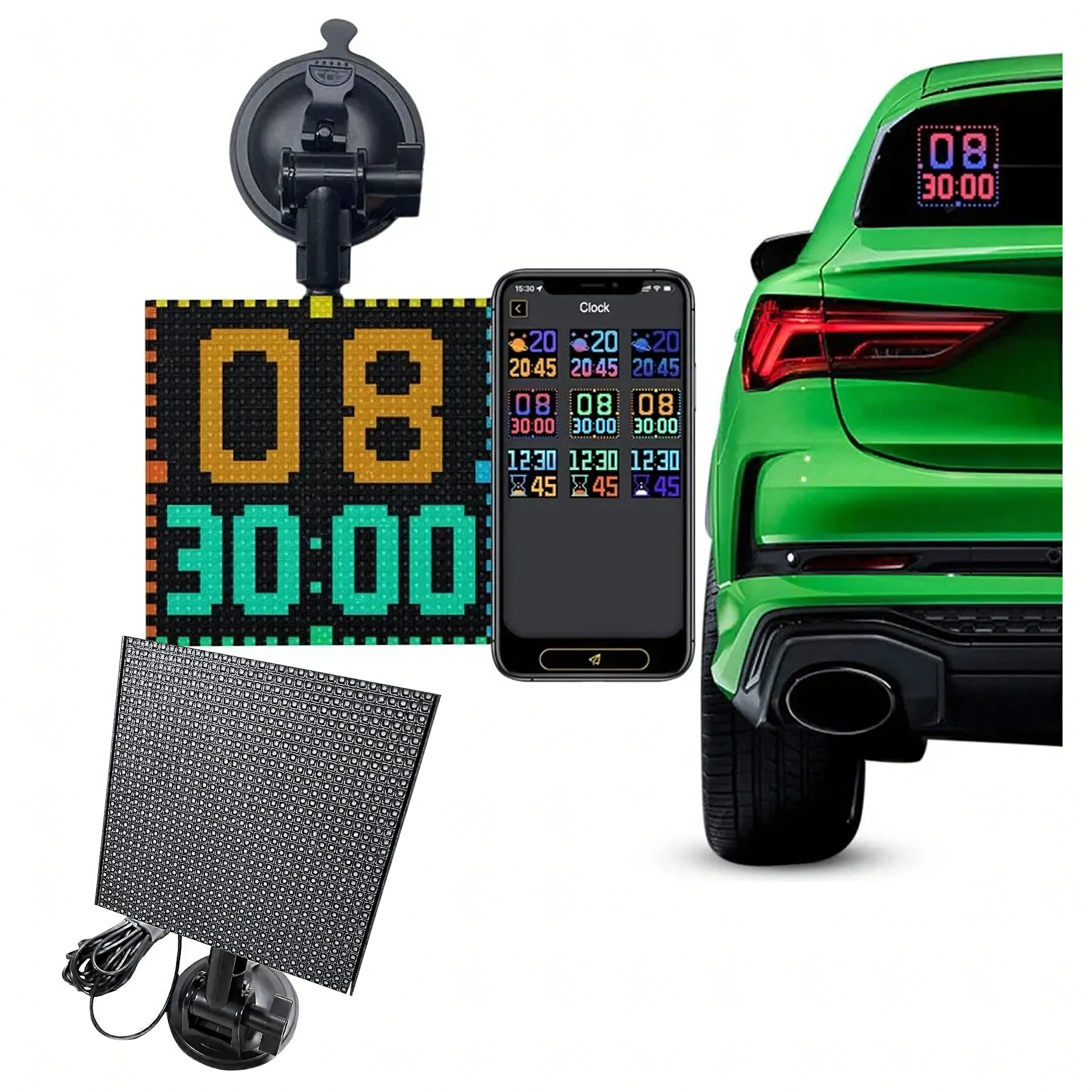 Inteligentny Ekran Led na Tylną Szybę Szamochodu Wyświetlacz Animacji - obrazek 7