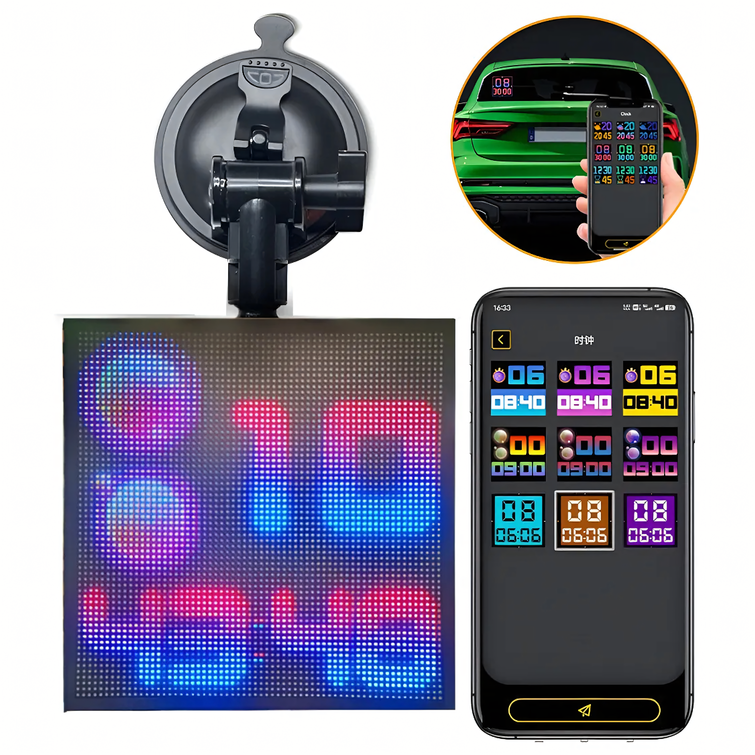 Inteligentny Ekran Led na Tylną Szybę Szamochodu Wyświetlacz Animacji - obrazek 8