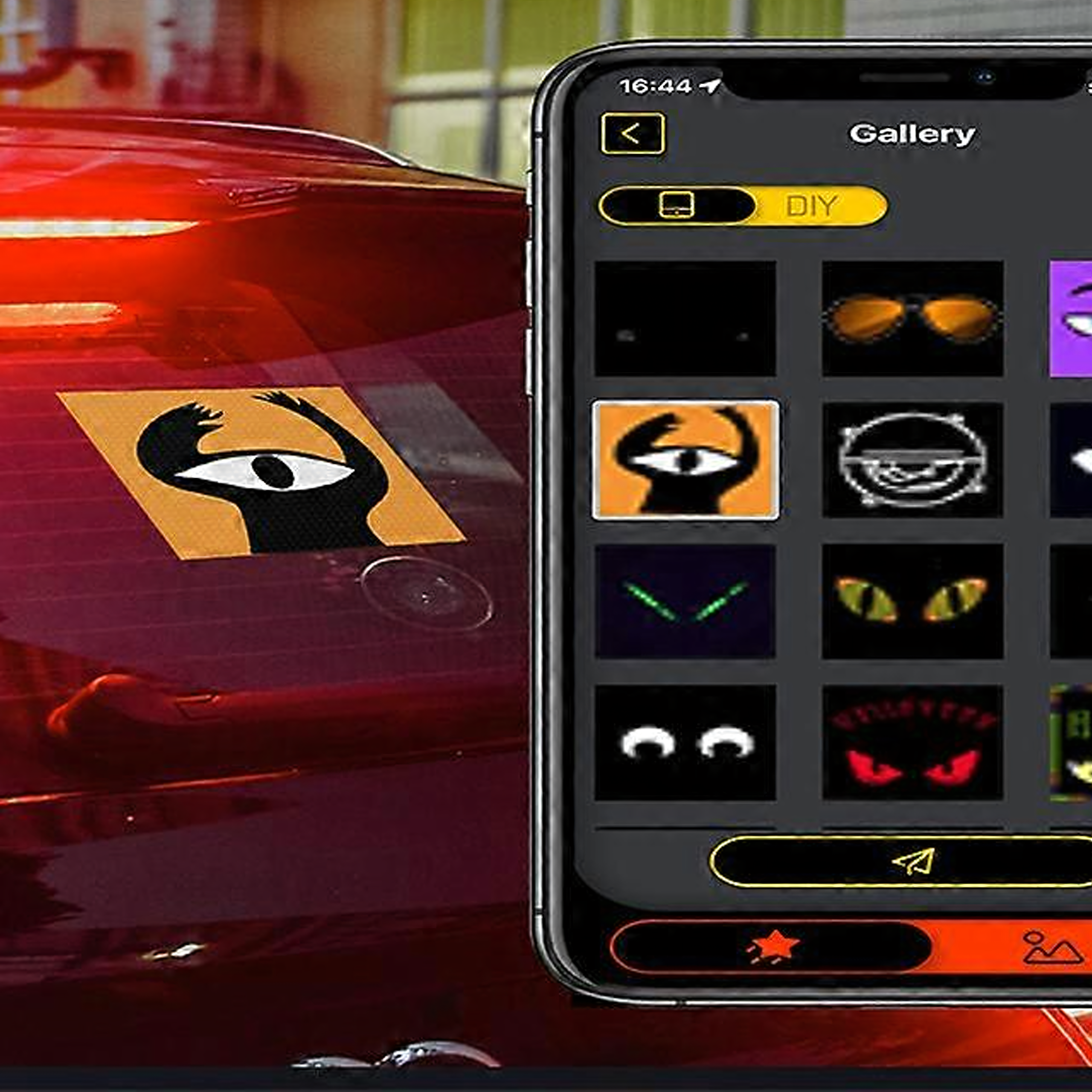 Inteligentny Ekran Led na Tylną Szybę Szamochodu Wyświetlacz Animacji - obrazek 11