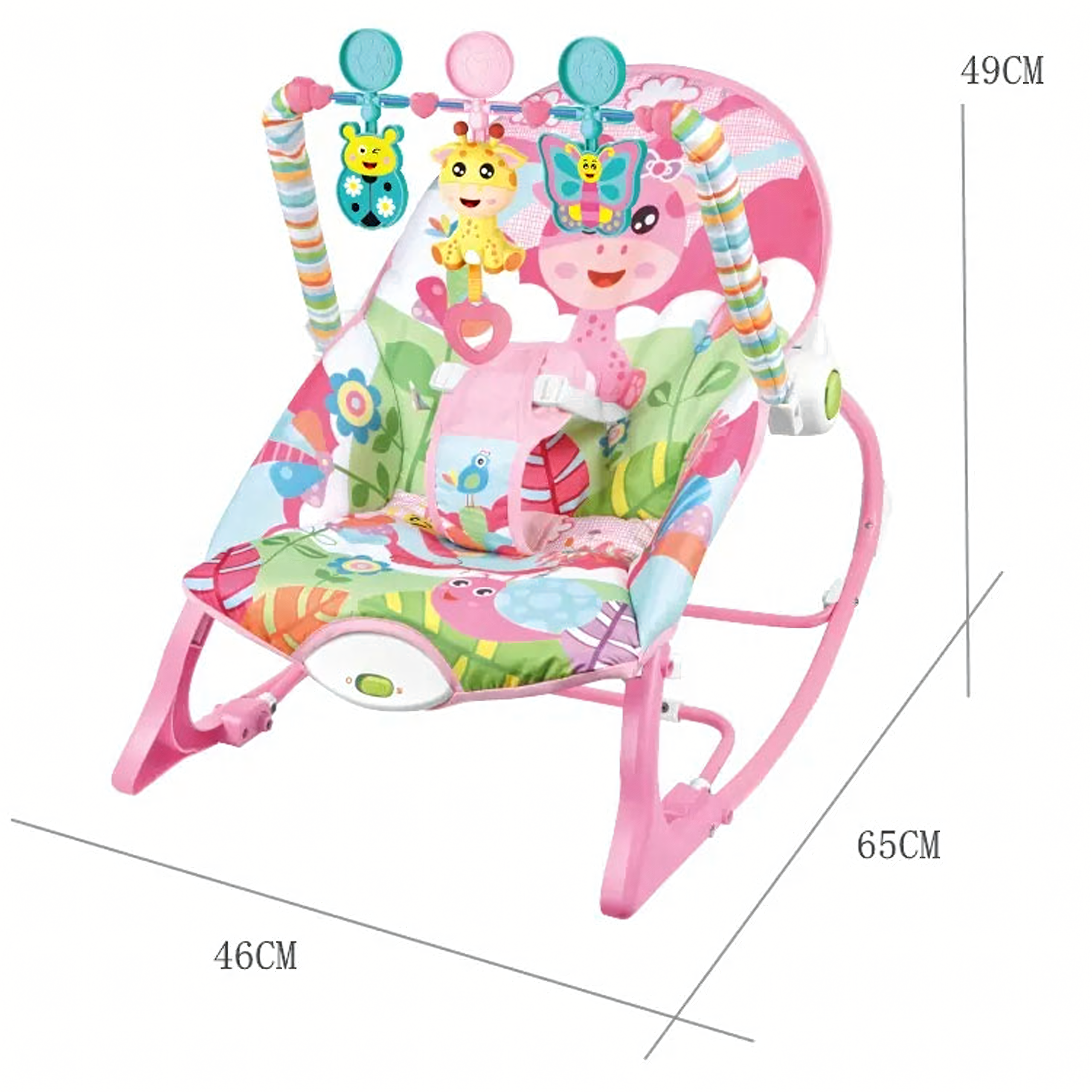 Leżaczek Bujaczek Siedzisko dla Niemowląt Dziecka Wibracje Grzechotki 18 kg - obrazek 7