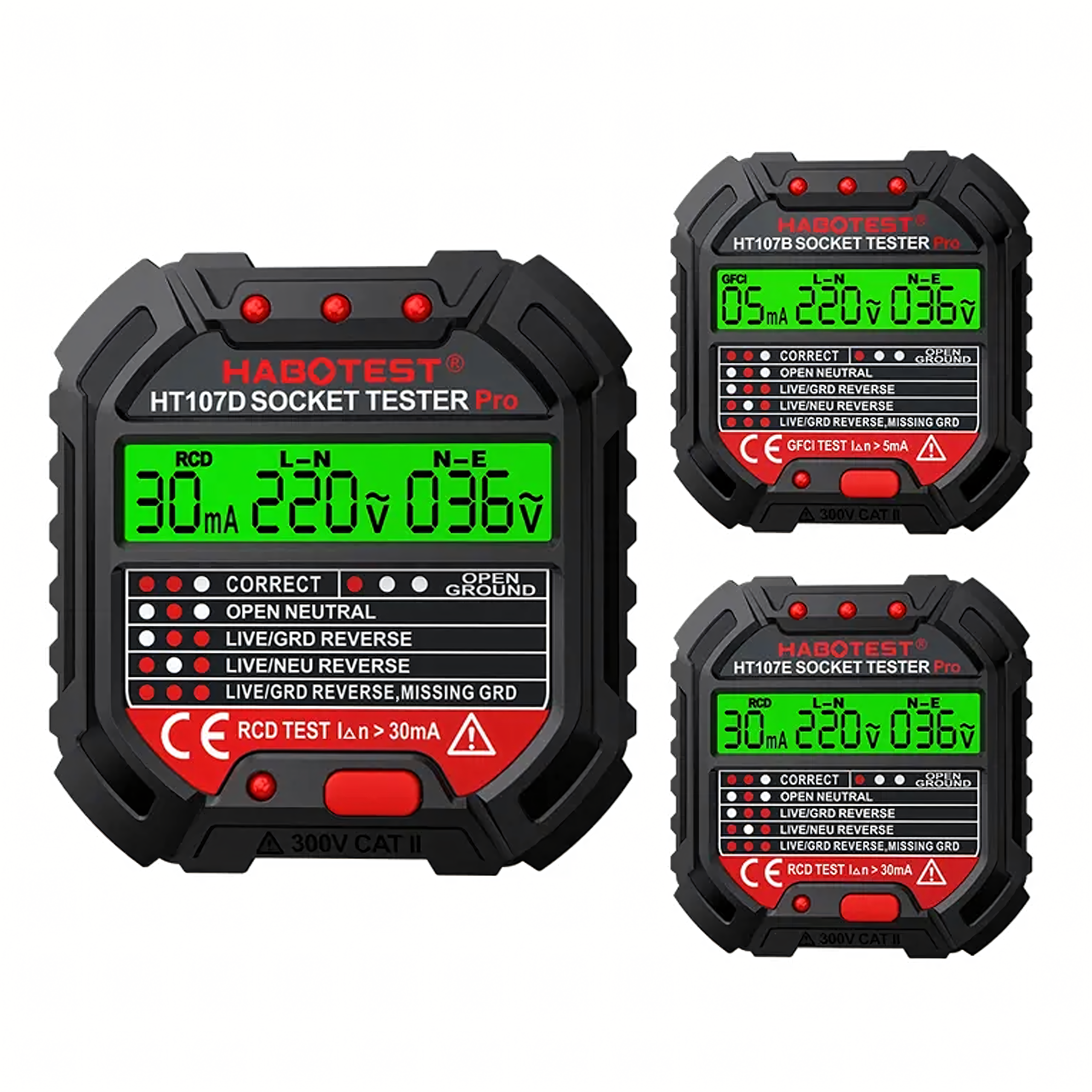 Tester Napięcia Gniazd Sieciowych Elektrycznych Gniazdek Kontaktów LCD RCD - obrazek 8