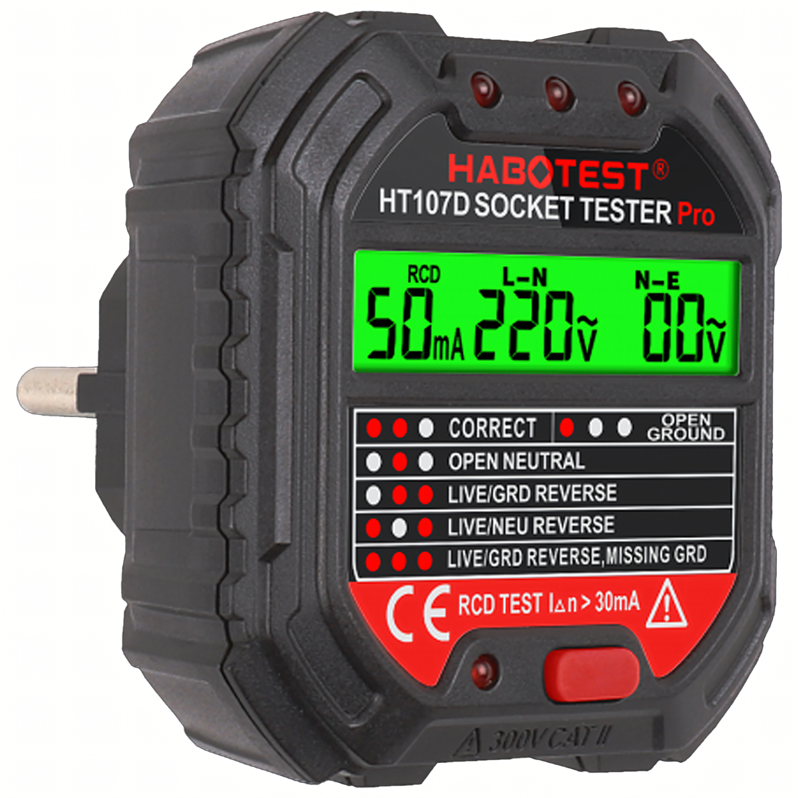 Tester Napięcia Gniazd Sieciowych Elektrycznych Gniazdek Kontaktów LCD RCD - obrazek 10