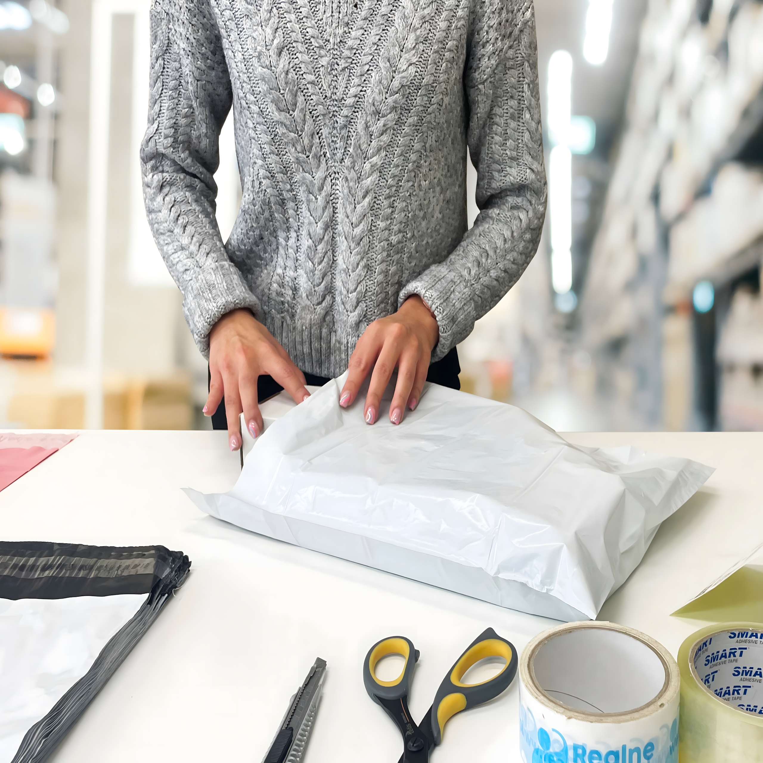 FOLIOPAKI KURIERSKIE BIAŁE 600x800 mm 50 szt - obrazek 3