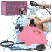 Przenośna Myjka Dla Psa Kota Zwierząt Masażer Szczotka do Kąpieli Ręczna 8L