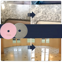 10x Tarcza Diamentowa Polerska 80mm do Szlifowania Gresu Płytek Na Rzep 3000