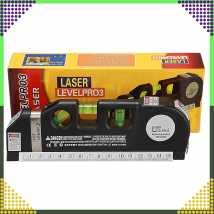 Poziomica Laserowa Laser z Miarą 250 cm 3 Libelki Libella Lekka + Baterie
