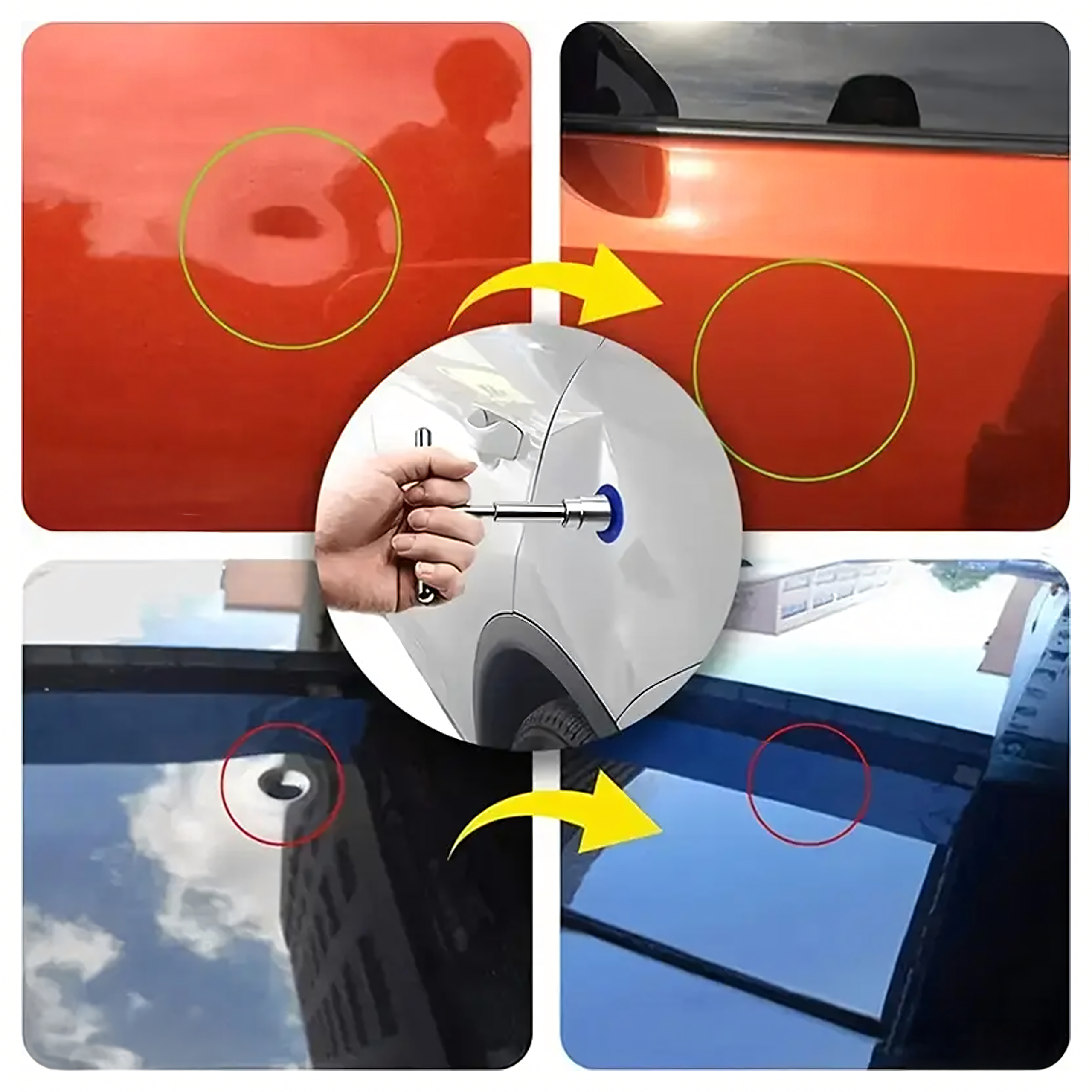 Zestaw do Usuwania Wgnięceń w Karoserii Auta Puller Młotek + 18 Grzybków - obrazek 8