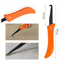 Skrobak Nóż Hakowy do Usuwania Fug Fugi Szczelin Silikonu w Płytkach 21 cm