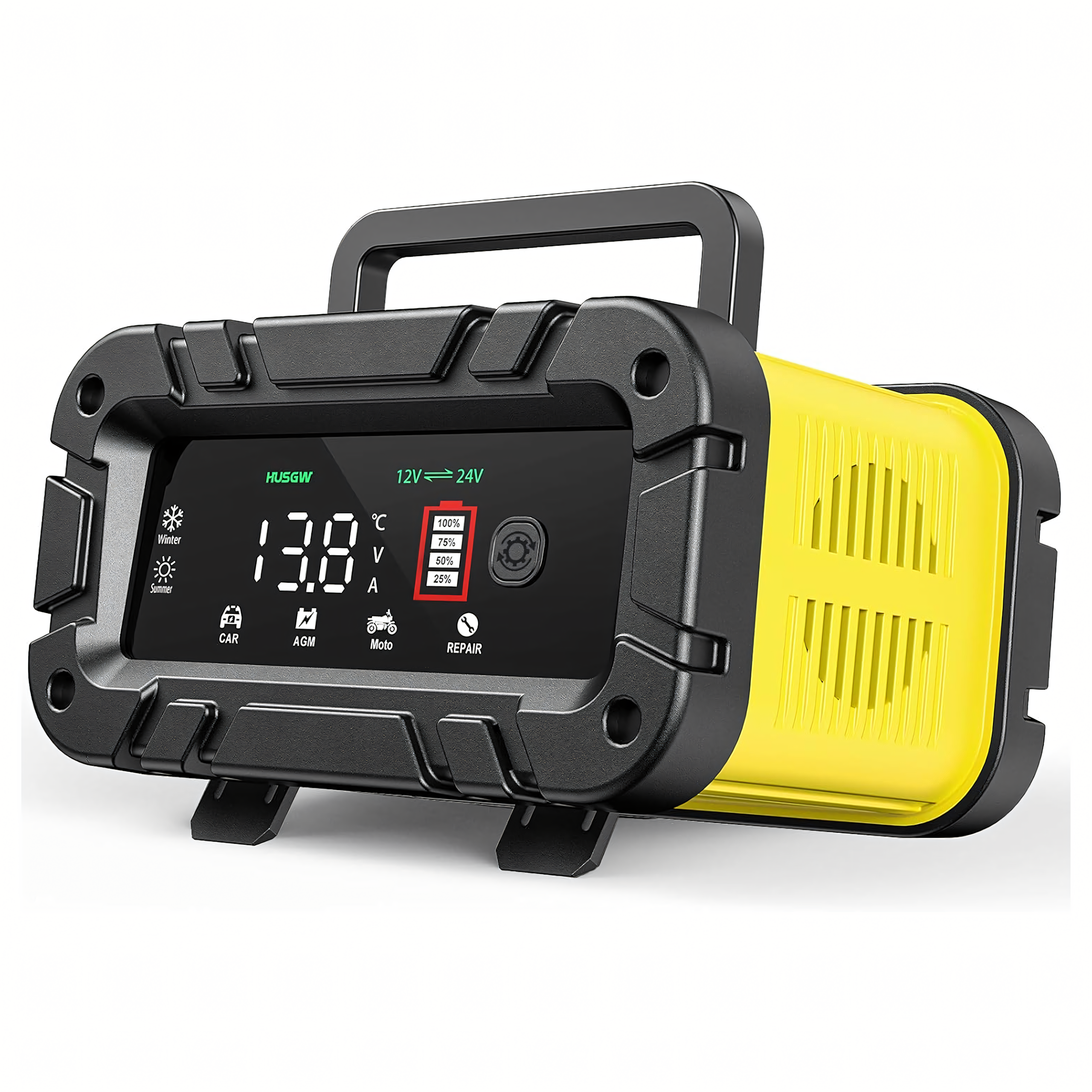 Prostownik z Boosterem do Akumulatorów 12/24V Ładowarka Mikroprocesorowa