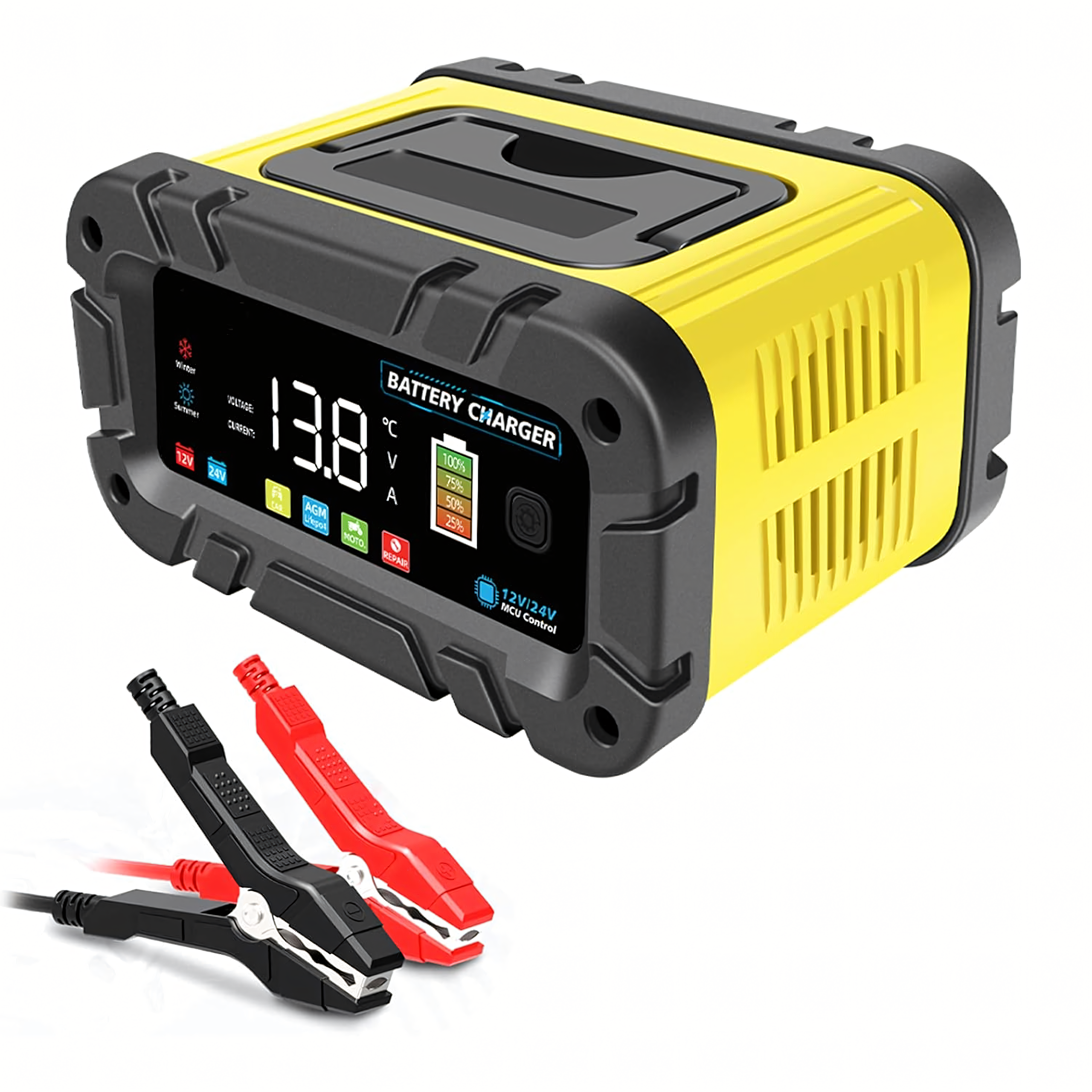 Prostownik z Boosterem do Akumulatorów 12/24V Ładowarka Mikroprocesorowa - obrazek 4