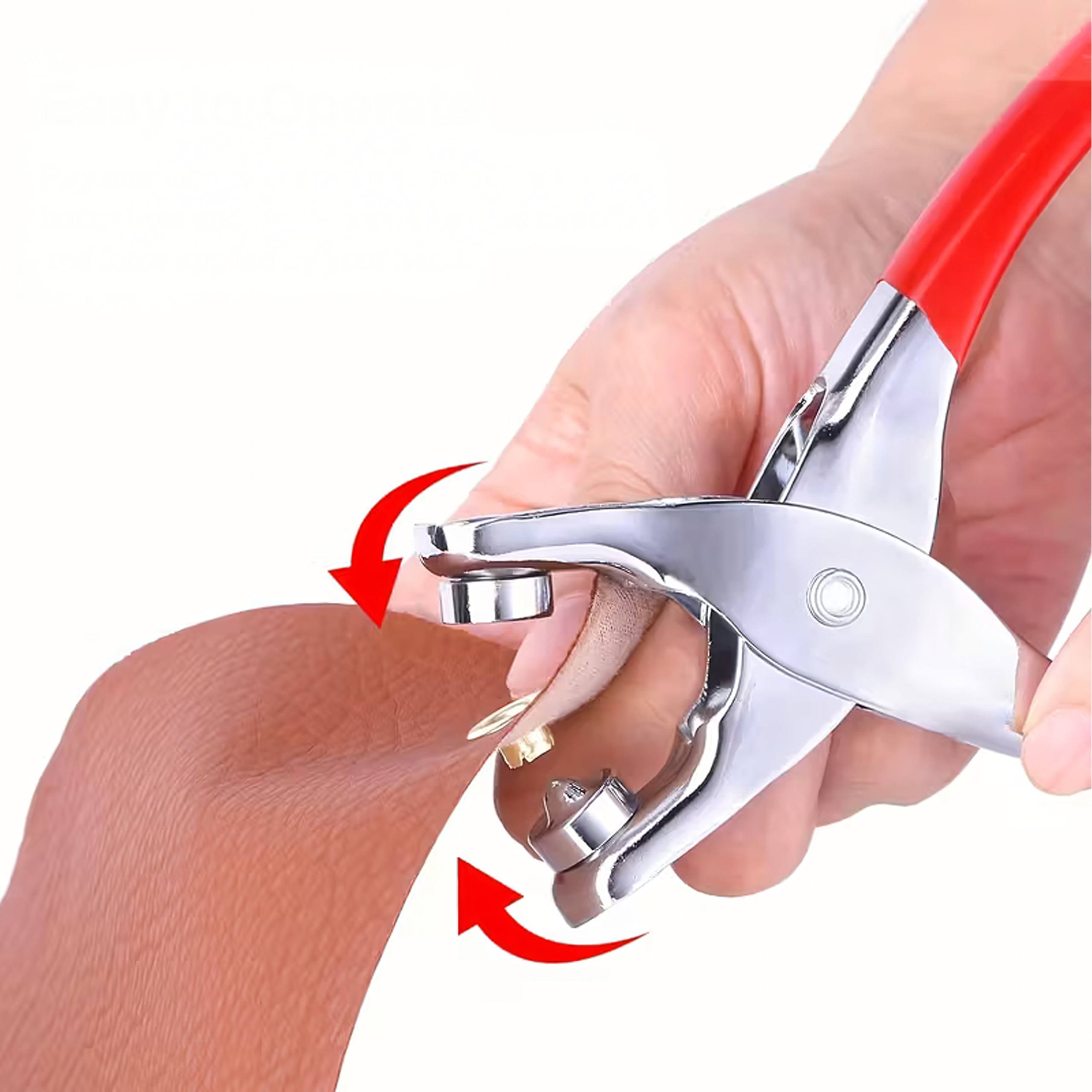 Zestaw Kaletniczy Dziurkacz Napownica Zaciskarka Szczypce Oczka 100 szt 6mm - obrazek 11