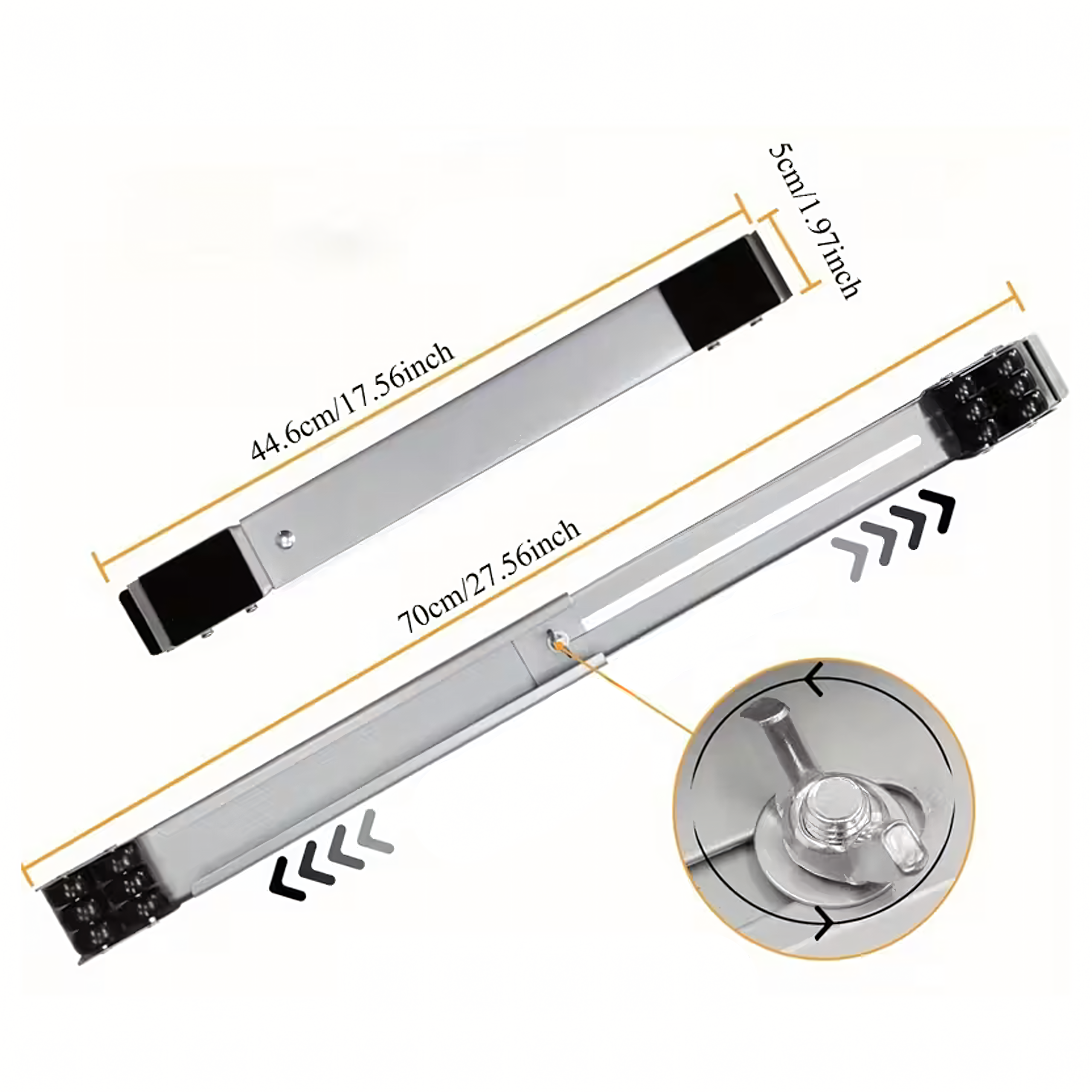 2x Rolki Wózek Transportowy Transportery Wsporniki 300kg Przenośne do Mebli - obrazek 6